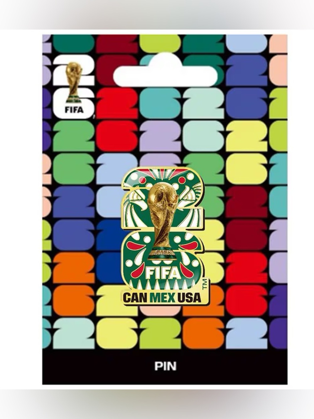FIFA World Cup 'CAN MEX USA' Gold Enamel Pin